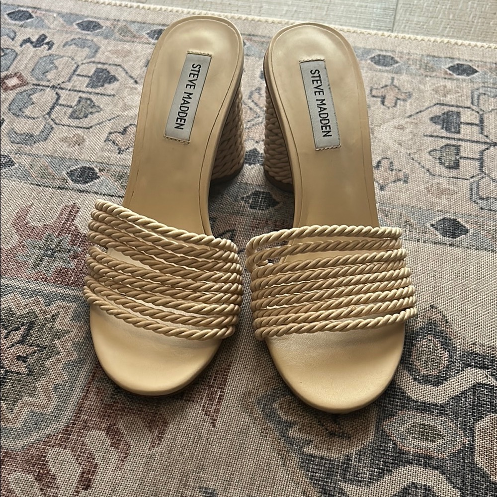 Steve Madden Tan Wedge Shoes with Elegant Design